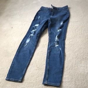 Distressed jeans